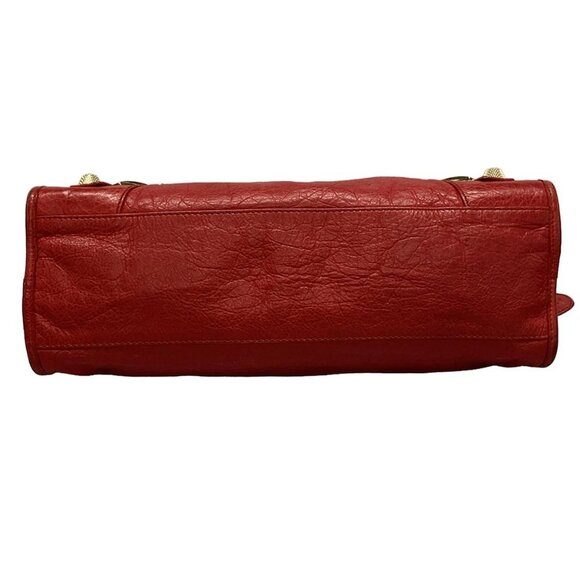 Auth BALENCIAGA The Giant City 173084 Red Leather - Handbag - Picture 7 of 16